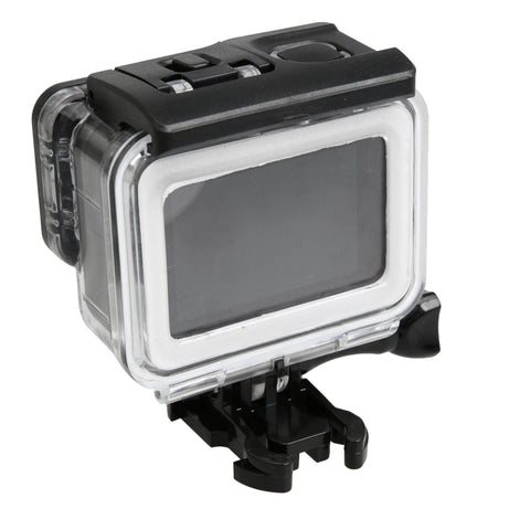For GoPro HERO5 30m Waterproof PC & ABS Housing Protective Case + Touch Back Cover with Buckle Basic Mount & Long Screw, Backcover Size: 7 x 6 cm, Protective Case