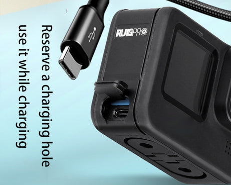 RUIGPRO Aluminum Alloy Battery Side Interface Cover for GoPro HERO10 Black / HERO9 Black, Aluminum Alloy Side Cover