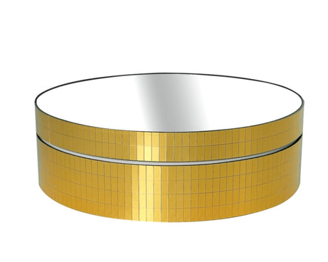 12cm 360 Degree Rotating Turntable Mirror Electric Display Stand Video Shooting Props Turntable, Load: 3kg, 12cm Mirror Sequins Gold, 12cm Mirror Sequins Silver