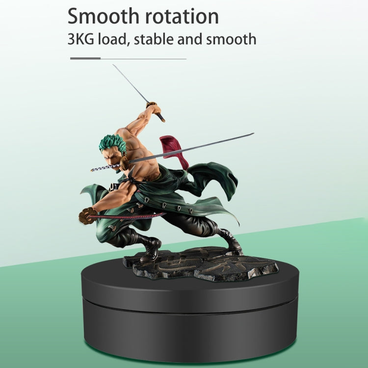 12cm 360 Degree Rotating Turntable Mirror Electric Display Stand Video Shooting Props Turntable, Load: 3kg, 12cm Mirror Sequins Gold, 12cm Mirror Sequins Silver