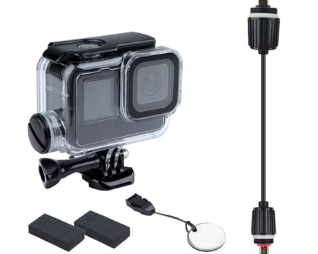 For GoPro HERO10 Black / HERO9 Black 30m Charging Waterproof Housing Case with Buckle Basic Mount & Screw, For GoPro HERO9 Black / Charging
