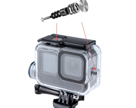 For GoPro HERO10 Black / HERO9 Black 30m Charging Waterproof Housing Case with Buckle Basic Mount & Screw, For GoPro HERO9 Black / Charging