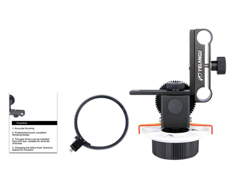 YELANGU F0 Camera Follow Focus with Gear Ring Belt for Canon / Nikon / Video Cameras / DSLR Cameras, F0 (Orange), F0 (Blue), F0 (Red)