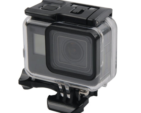 45m Waterproof Housing Protective Case + Touch Screen Back Cover for GoPro NEW HERO /HERO6 /5, with Buckle Basic Mount & Screw, No Need to Remove Lens, Touch Screen (Transparent), Touch Screen (Black)