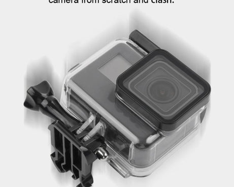 45m Waterproof Housing Protective Case + Touch Screen Back Cover for GoPro NEW HERO /HERO6 /5, with Buckle Basic Mount & Screw, No Need to Remove Lens, Touch Screen (Transparent), Touch Screen (Black)