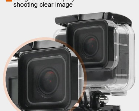 45m Waterproof Housing Protective Case + Touch Screen Back Cover for GoPro NEW HERO /HERO6 /5, with Buckle Basic Mount & Screw, No Need to Remove Lens, Touch Screen (Transparent), Touch Screen (Black)