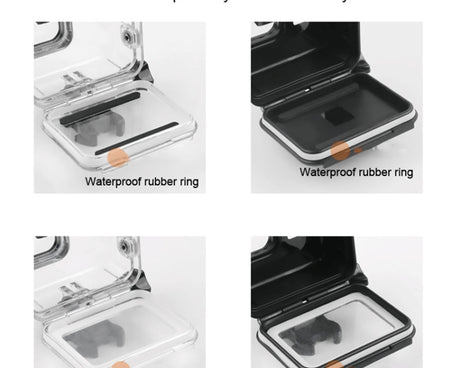 45m Waterproof Housing Protective Case + Touch Screen Back Cover for GoPro NEW HERO /HERO6 /5, with Buckle Basic Mount & Screw, No Need to Remove Lens, Touch Screen (Transparent), Touch Screen (Black)