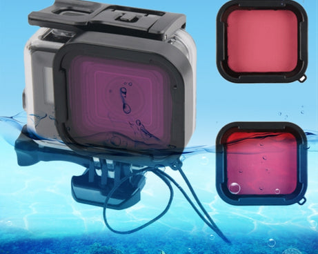 45m Waterproof Housing Protective Case + Touch Screen Back Cover for GoPro NEW HERO /HERO6 /5, with Buckle Basic Mount & Screw & (Purple, Red, Pink) Filters, No Need to Remove Lens, Touch Screen + Filters (Transparent), Touch Screen + Filters (Black)
