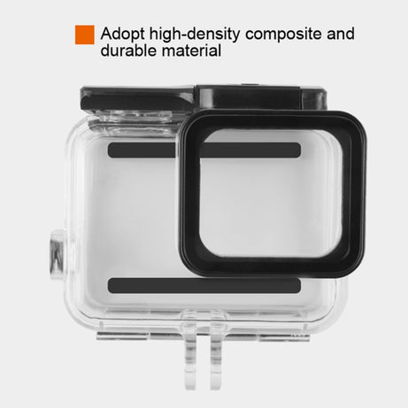 45m Waterproof Housing Protective Case + Touch Screen Back Cover for GoPro NEW HERO /HERO6 /5, with Buckle Basic Mount & Screw & (Purple, Red, Pink) Filters, No Need to Remove Lens, Touch Screen + Filters (Transparent)