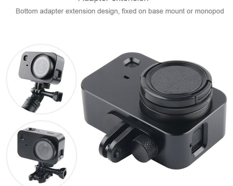 Housing Shell Aluminum Alloy Protective Cage with 37mm Filter Lens & Lens Cap & Screw for Xiaomi Mijia Small Camera