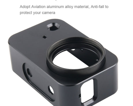 Housing Shell Aluminum Alloy Protective Cage with 37mm Filter Lens & Lens Cap & Screw for Xiaomi Mijia Small Camera