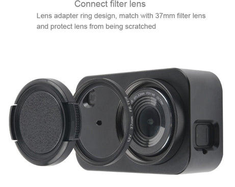 Housing Shell Aluminum Alloy Protective Cage with 37mm Filter Lens & Lens Cap & Screw for Xiaomi Mijia Small Camera