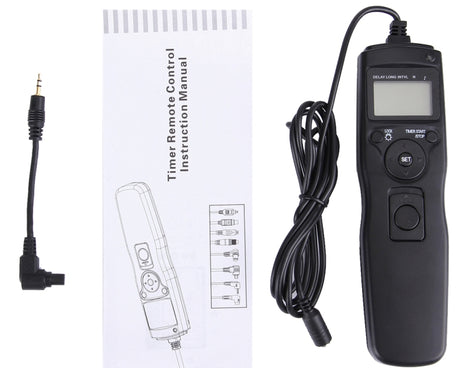 RST-7002 LCD Screen Time Lapse Intervalometer Shutter Release Digital Timer Remote Controller with C8 Cable for CANON 1D/1DS/50D/40D/30D/20D/10D/5D/7D Camera, RST-7002