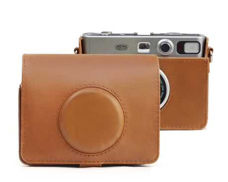 Retro Full Body Camera PU Leather Case Bag with Strap for FUJIFILM instax mini Evo, For FUJIFILM instax mini Evo Retro