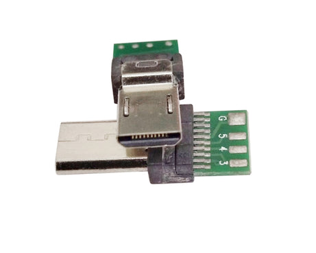 10 PCS 15-Pin USB PCB Connector Micro USB Plug Adapter for Sony Camera Data Cable