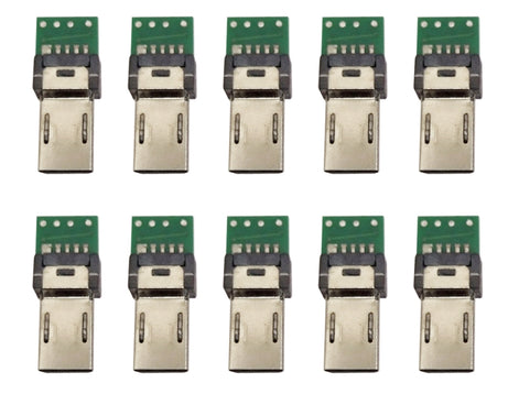 10 PCS 15-Pin USB PCB Connector Micro USB Plug Adapter for Sony Camera Data Cable