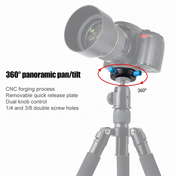 BEXIN QR-02 360 Degree Rotation Quick Release Head Camera Tripod Base Plate, QR-02 360