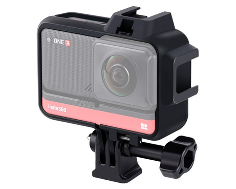 Plastic Frame Mount Protective Case Cage with Tripod Base Adapter & Long Screw & Cold Shoe Base for Insta360 One R, Cold Shoe Frame