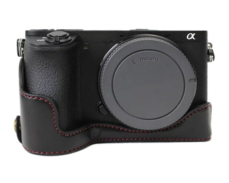 1/4 inch Thread PU Leather Camera Half Case Base for Sony ILCE-A6500 / A6500, For Sony ILCE-A6500 / A6500