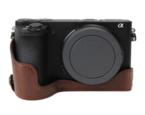 1/4 inch Thread PU Leather Camera Half Case Base for Sony ILCE-A6500 / A6500, For Sony ILCE-A6500 / A6500