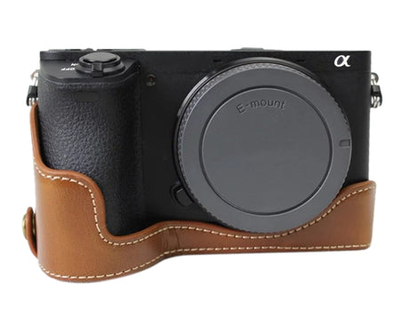 1/4 inch Thread PU Leather Camera Half Case Base for Sony ILCE-A6500 / A6500, For Sony ILCE-A6500 / A6500
