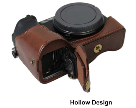 1/4 inch Thread PU Leather Camera Half Case Base for Sony ILCE-A6500 / A6500, For Sony ILCE-A6500 / A6500