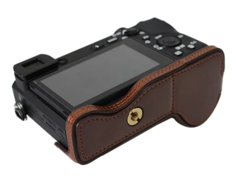 1/4 inch Thread PU Leather Camera Half Case Base for Sony ILCE-A6500 / A6500, For Sony ILCE-A6500 / A6500