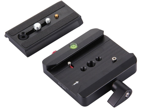 Fittest FC-501 Quick Release Assembly Aluminium Alloy Clamp Adapter with Quick Release Sliding Plate for Manfrotto Tripod 577 Replacement