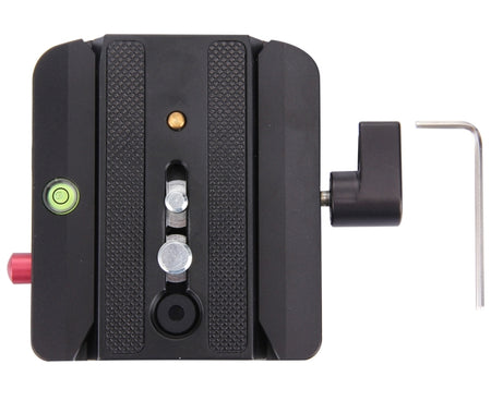 Fittest FC-501 Quick Release Assembly Aluminium Alloy Clamp Adapter with Quick Release Sliding Plate for Manfrotto Tripod 577 Replacement