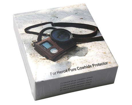 For GoPro HERO4 Litchi Texture Genuine Leather Protective Case with Sling, Litchi Texture (Brown), Litchi Texture (Black)
