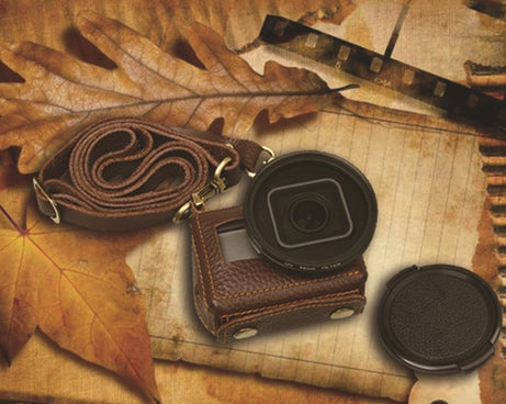 For GoPro HERO4 Litchi Texture Genuine Leather Protective Case with Sling, Litchi Texture (Brown), Litchi Texture (Black)