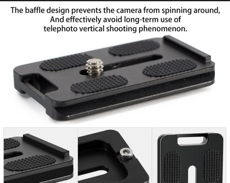 BEXIN PL-62 Anti-rotation Quick Release Plate with Rubber Cushion, PL-62