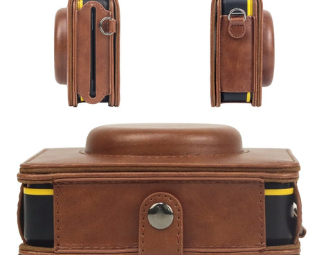 For Kodak Mini Shot 3 Square Retro / C300R instax Full Body Camera PU Leather Case Bag with Strap, For Kodak Mini Shot 3 Square Retro / C300R