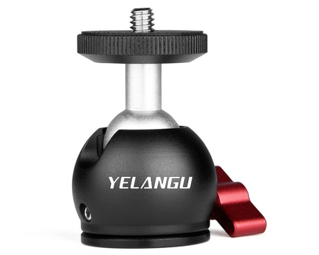YELANGU 360 Degree Panoramic Metal Tripod Ball Head Adapter for Dolly Car, Ball Head Adapter