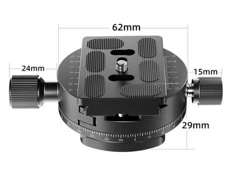 BEXIN QJ08-S Panoramic Rotary Quick Release Clamp Base Tripod Mount with Quick Release Plate, QJ08-S