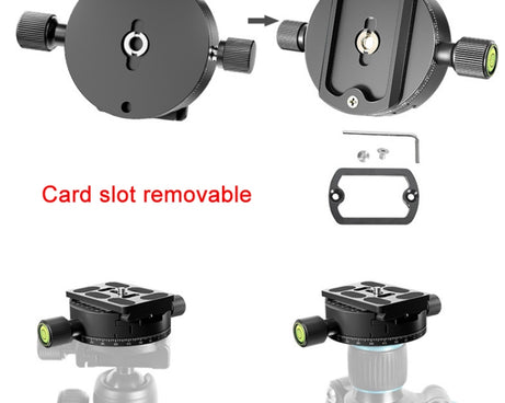 BEXIN QJ08-S Panoramic Rotary Quick Release Clamp Base Tripod Mount with Quick Release Plate, QJ08-S