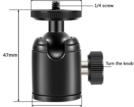BEXIN K18 Mini 360 Degree Rotation Panoramic Metal Ball Head, K18