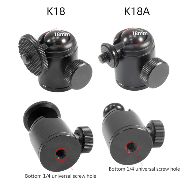 BEXIN K18 Mini 360 Degree Rotation Panoramic Metal Ball Head, K18