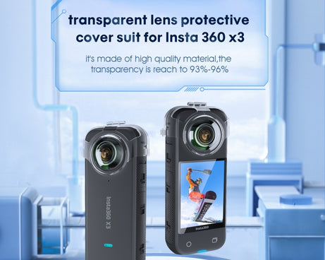 For Insta360 X3 STARTRC No Disassembly Transparent Lens Protection Cover