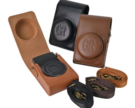 Full Body Camera PU Leather Case Bag with Strap for Ricoh GR / GRII / GRIII, Casio ZR1200 / ZR1500/ ZR2000/ ZR3500, ZR3600 / ZR3700 / ZR5500