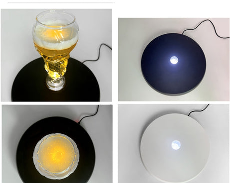 25cm LED Light Electric Rotating Display Stand Turntable