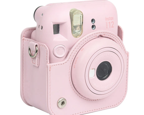 For FUJIFILM instax mini 12 Full Body Leather Case Camera Bag with Strap