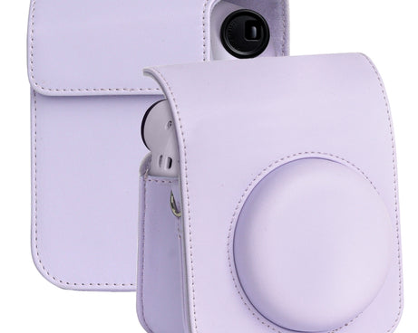 For FUJIFILM instax mini 12 Full Body Leather Case Camera Bag with Strap