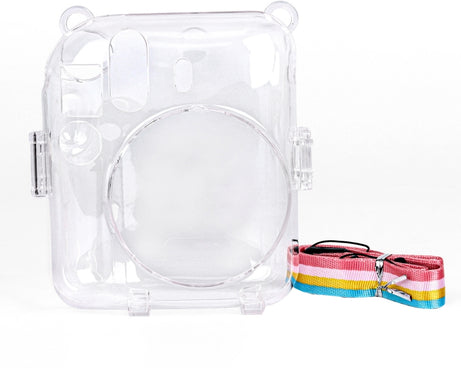 For FUJIFILM Instax mini 12 Crystal Hard Case Camera Bag with Shoulder Strap, For FUJIFILM Instax mini 12