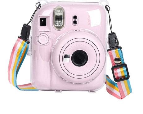 For FUJIFILM Instax mini 12 Crystal Hard Case Camera Bag with Shoulder Strap, For FUJIFILM Instax mini 12