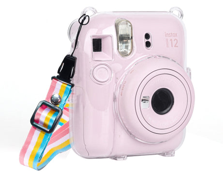 For FUJIFILM Instax mini 12 Crystal Hard Case Camera Bag with Shoulder Strap, For FUJIFILM Instax mini 12