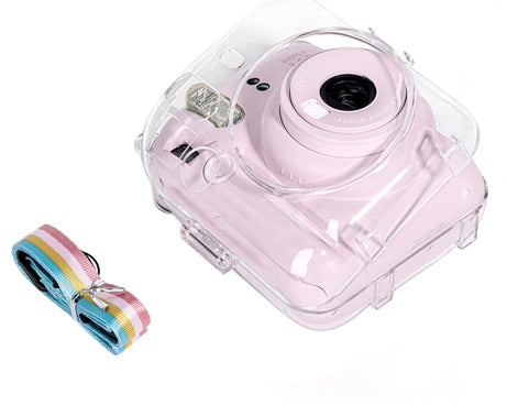 For FUJIFILM Instax mini 12 Crystal Hard Case Camera Bag with Shoulder Strap, For FUJIFILM Instax mini 12