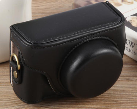 For Sony ZV-1F Vlog Camera Full Body Leather Camera Case Bag with Strap, For Sony ZV-1F