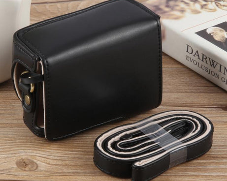 For Sony ZV-1F Vlog Camera Full Body Leather Camera Case Bag with Strap, For Sony ZV-1F