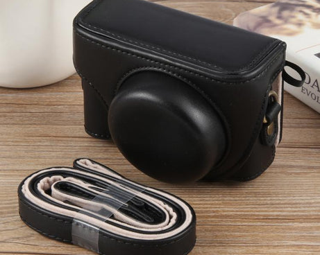For Sony ZV-1F Vlog Camera Full Body Leather Camera Case Bag with Strap, For Sony ZV-1F